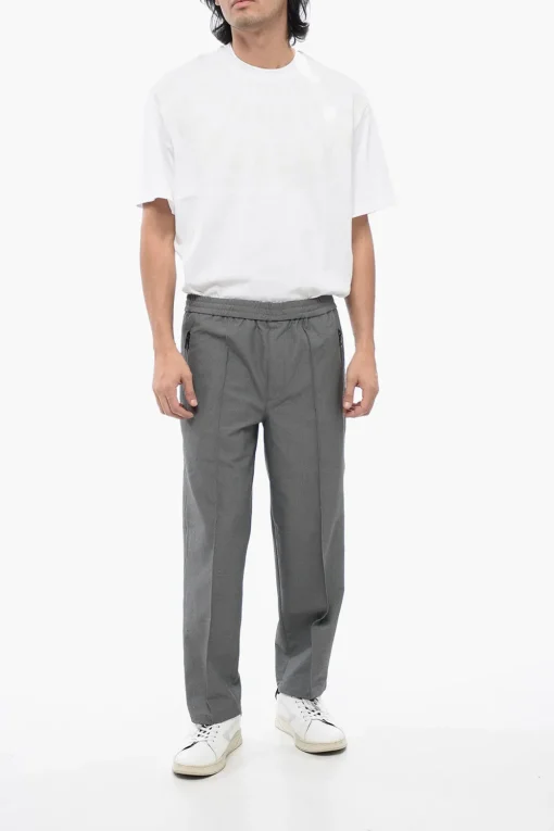 Pantaloni in Tessuto Stretch LOUIS con Elastico in Vita>Neil Barrett Sale
