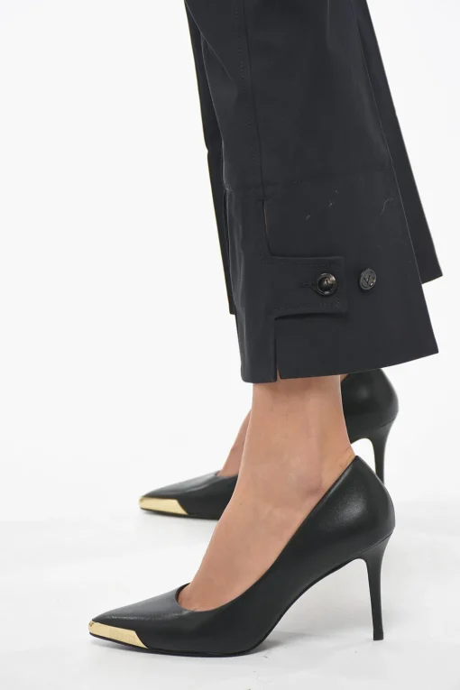 Sale Pantaloni in Twill di Cotone con Tapered Fit Donna Pantaloni