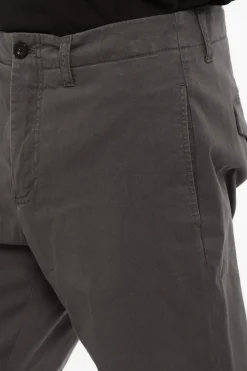 Discount Pantaloni In Twill di Cotone con Chiusura a Scomparsa Uomo Pantaloni