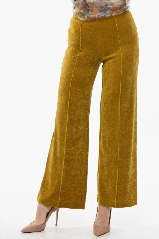 Best Pantaloni In Velluto A Vita Alta Donna Pantaloni