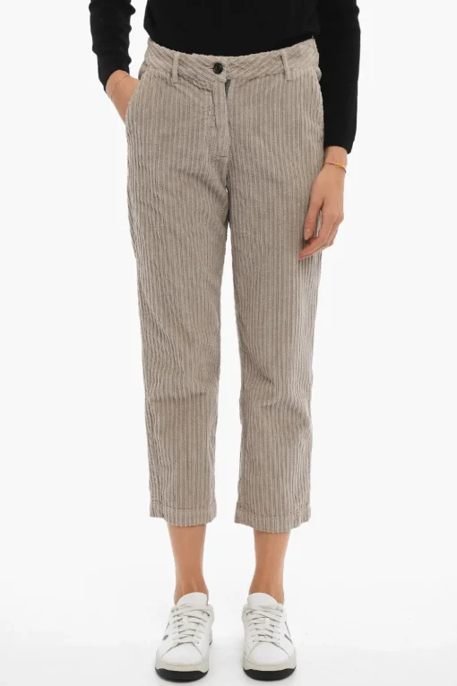 Pantaloni in Velour a Coste a 4 Tasche>Woolrich Outlet