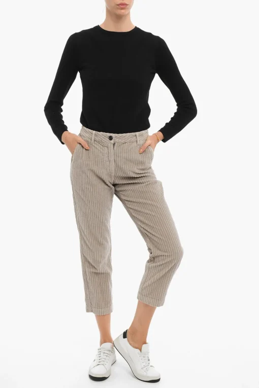 Pantaloni in Velour a Coste a 4 Tasche>Woolrich Outlet