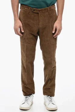 Pantaloni in Velour a Coste Super Slim Fit>PT01 Outlet