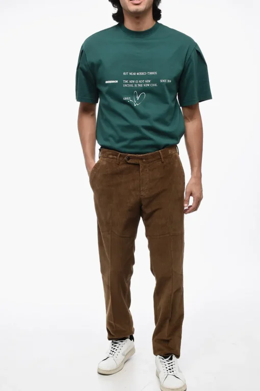 Pantaloni in Velour a Coste Super Slim Fit>PT01 Outlet
