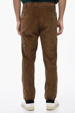 Pantaloni in Velour a Coste Super Slim Fit></noscript>PT01 Outlet