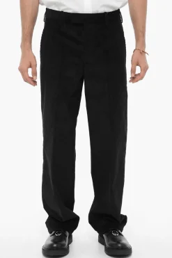 Pantaloni in Velour a Coste Loose Fit>Neil Barrett Clearance