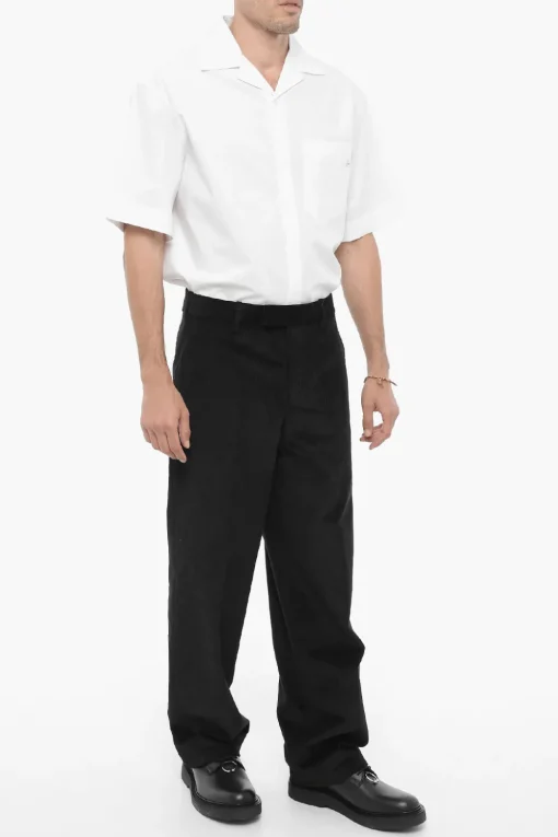 Pantaloni in Velour a Coste Loose Fit>Neil Barrett Clearance
