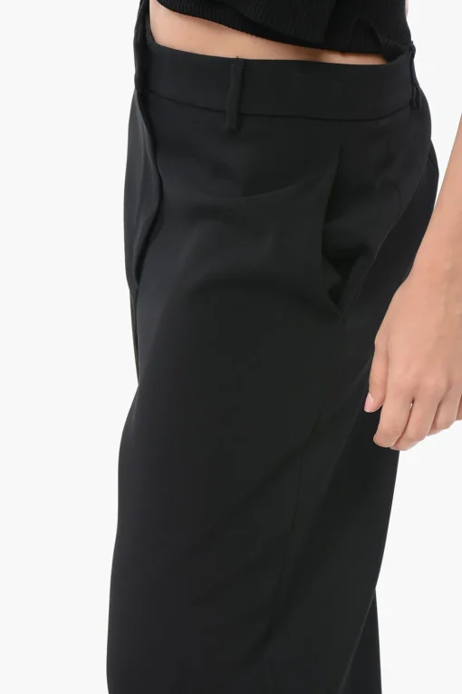 New Pantaloni in Viscosa Wide Leg Donna Pantaloni