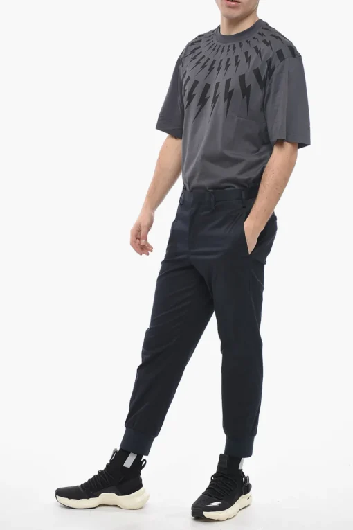 Fashion Pantaloni JACK Slim Fit a Vita Bassa con Polsini Uomo Pantaloni