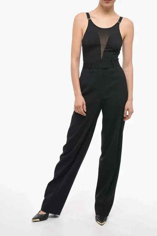Pantaloni JAGGER Straight Fit con Pinces Frontali>The Attico Best