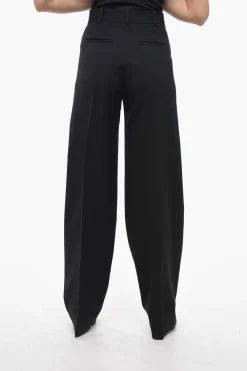 Pantaloni JAGGER Straight Fit con Pinces Frontali></noscript>The Attico Best