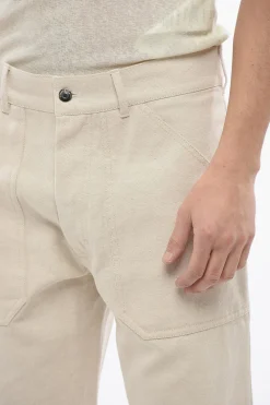 Pantaloni JASPER in Cotone e Lino a Gamba Dritta></noscript>Nanushka Hot