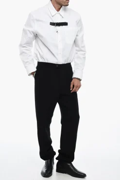 New Pantaloni Jogger Sartoriali con fondo Elastico Uomo Pantaloni