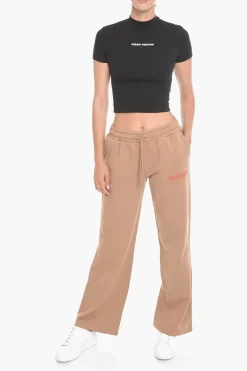Best Pantaloni Jogger WORKSHOP Wide-leg con Stampa Logo Donna Pantaloni