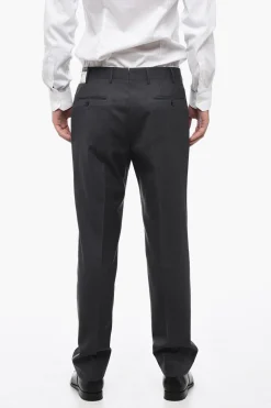 Pantaloni LEADER In Lana Vergine Regular Fit>Corneliani Discount