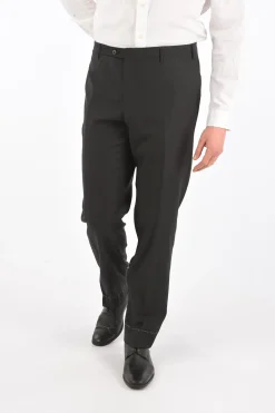 Pantaloni LEADER in Lana Vergine Popeline>Corneliani Fashion