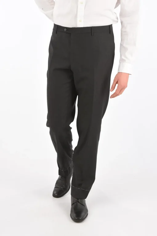 Pantaloni LEADER in Lana Vergine Popeline>Corneliani Fashion