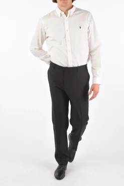 Pantaloni LEADER in Lana Vergine Popeline></noscript>Corneliani Fashion