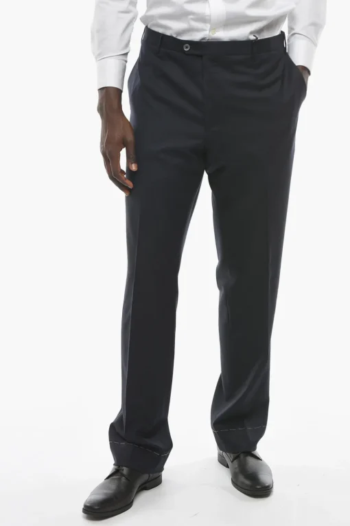 Pantaloni LEADER in Lana Vergine Extrafine>Corneliani Clearance