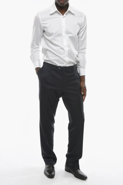 Pantaloni LEADER in Lana Vergine Extrafine>Corneliani Clearance
