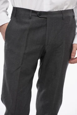 Sale Pantaloni LEADER in Lana Vergine Uomo Pantaloni