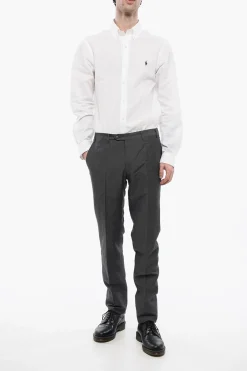 Sale Pantaloni LEADER in Lana Vergine Uomo Pantaloni