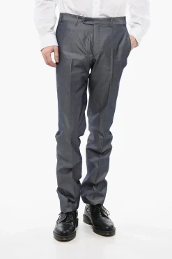 Pantaloni LEADER in Misto Cotone e Seta>Corneliani Outlet