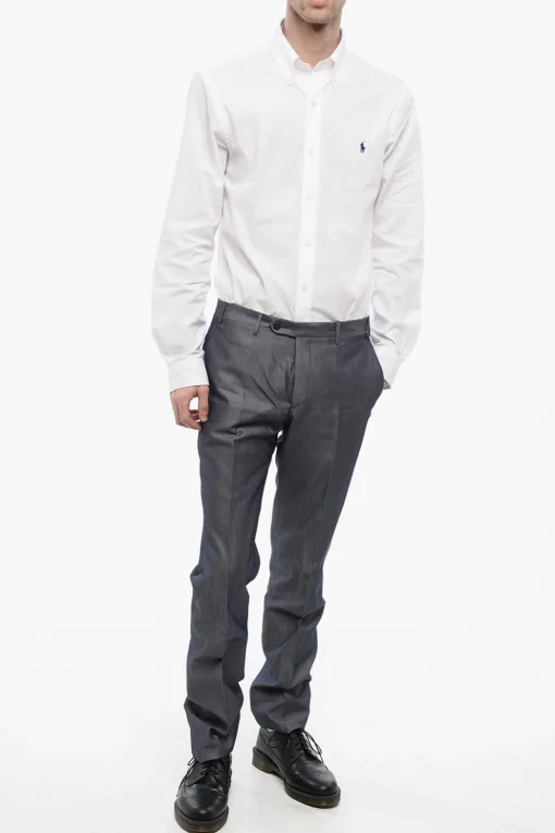 Pantaloni LEADER in Misto Cotone e Seta>Corneliani Outlet