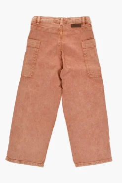 Pantaloni LOOPING In Twill di Cotone con Bottone Logato></noscript>Bonpoint Fashion