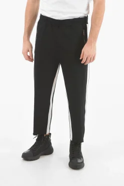 Pantaloni Loose Fit a Vita Bassa con Banda Laterale a Contrasto>Neil Barrett Discount
