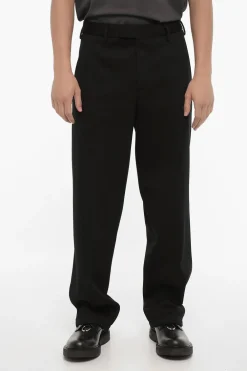 Sale Pantaloni Loose Fit in Neoprene con Passanti Uomo Pantaloni