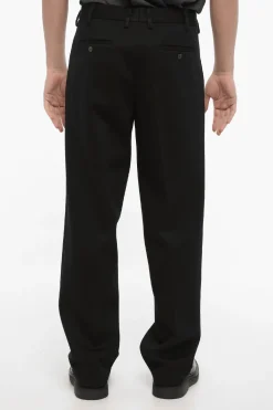 Sale Pantaloni Loose Fit in Neoprene con Passanti Uomo Pantaloni