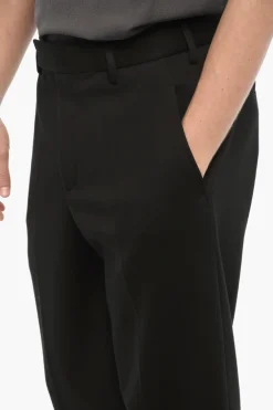 Sale Pantaloni Loose Fit in Neoprene con Passanti Uomo Pantaloni