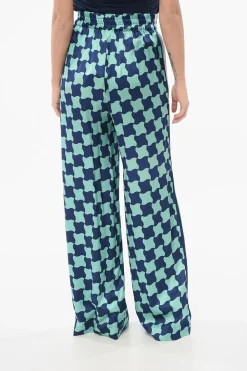 Hot Pantaloni Loose Fit in Seta Donna Pantaloni
