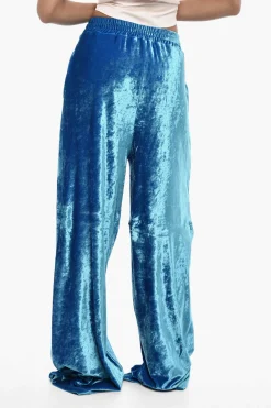 Pantaloni Loose Fit In Velour con Elastico in Vita>Dsquared2 Fashion