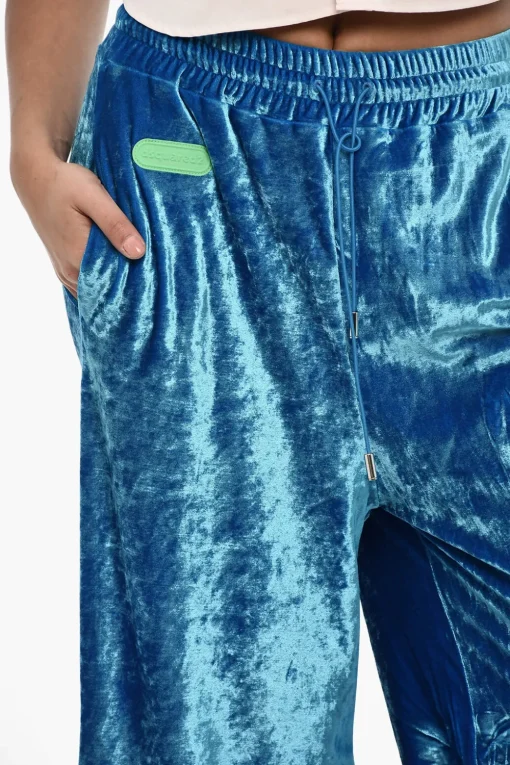 Pantaloni Loose Fit In Velour con Elastico in Vita>Dsquared2 Fashion