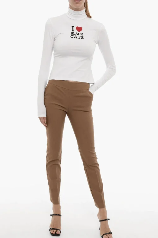 Hot Pantaloni LOUIS a Gamba Dritta con Due Tasche Donna Pantaloni
