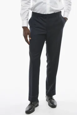 Sale Pantaloni MANTUA in Lana Vergine con Piega Uomo Pantaloni