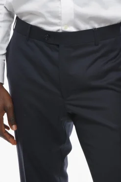 Sale Pantaloni MANTUA in Lana Vergine con Piega Uomo Pantaloni