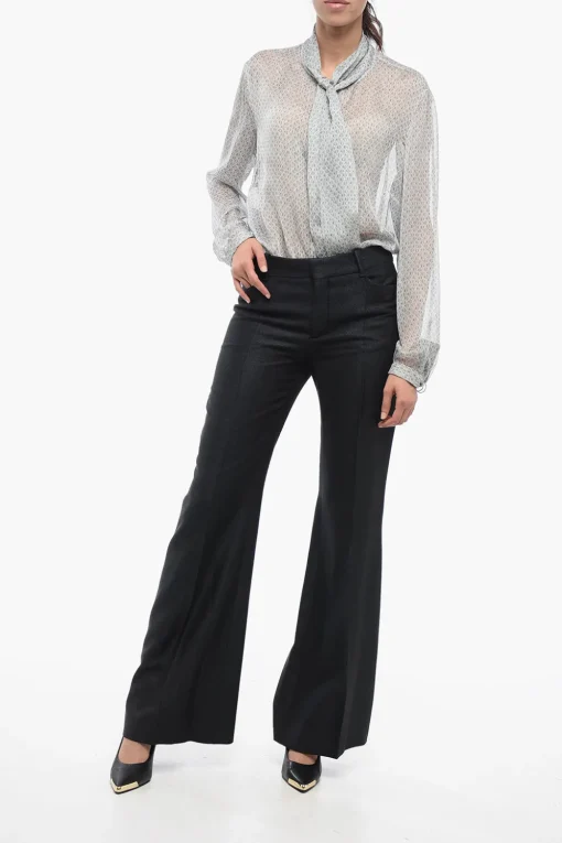 Hot Pantaloni MIRA a Vita Alta Donna Pantaloni