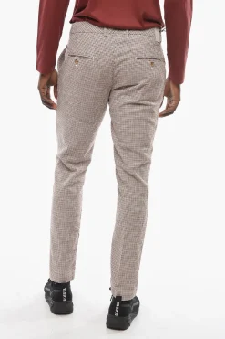 Pantaloni NEWTOWN Slim Fit con Motivo Pied-de-Poule>Cruna Fashion