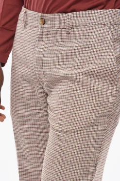 Pantaloni NEWTOWN Slim Fit con Motivo Pied-de-Poule></noscript>Cruna Fashion