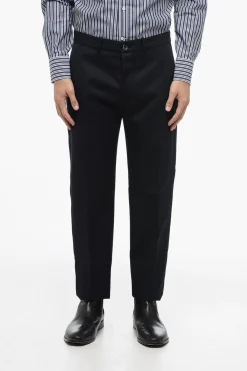 Pantaloni NIKOLAS in Lana con Abbottonatura Frontale>Nine In The Morning Best