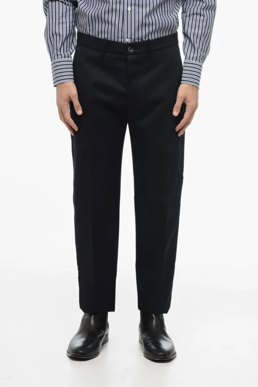 Pantaloni NIKOLAS in Lana con Abbottonatura Frontale>Nine In The Morning Best