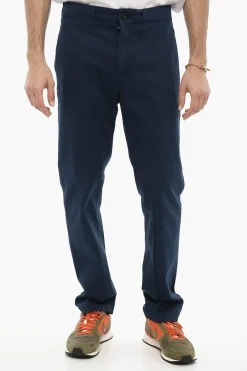 Discount Pantaloni OFF in Twill di Cotone Con Passanti Uomo Pantaloni