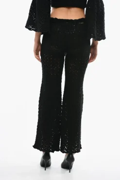 Pantaloni Openwork in Maglia con Gamba Ampia>Matimì Discount
