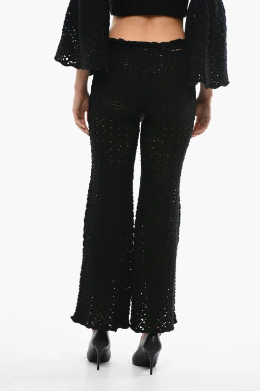 Pantaloni Openwork in Maglia con Gamba Ampia>Matimì Discount