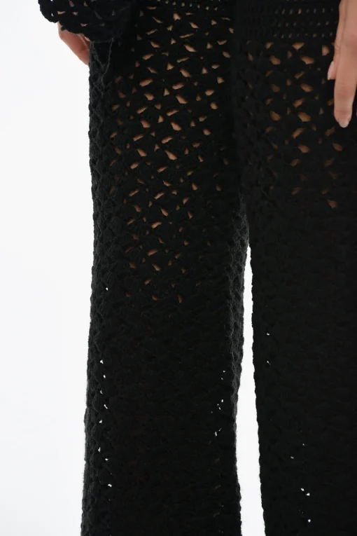 Pantaloni Openwork in Maglia con Gamba Ampia>Matimì Discount