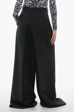 Best Pantaloni Palazzo a 3 Pinces con Tasche a Filo Donna Pantaloni