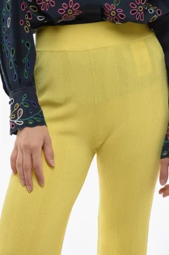 Fashion Pantaloni Palazzo a Costine e a Vita Alta Donna Pantaloni
